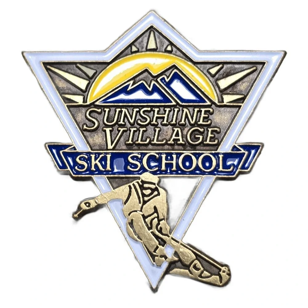 Sunshine Village Ski School Banff Alberta Canada Lapel Vest Hat Pin D11